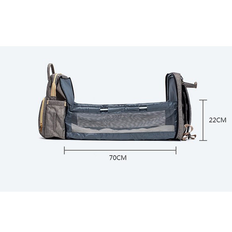 Portable folding crib mommy bag multi-function large-capacity out mother and baby bag backpack