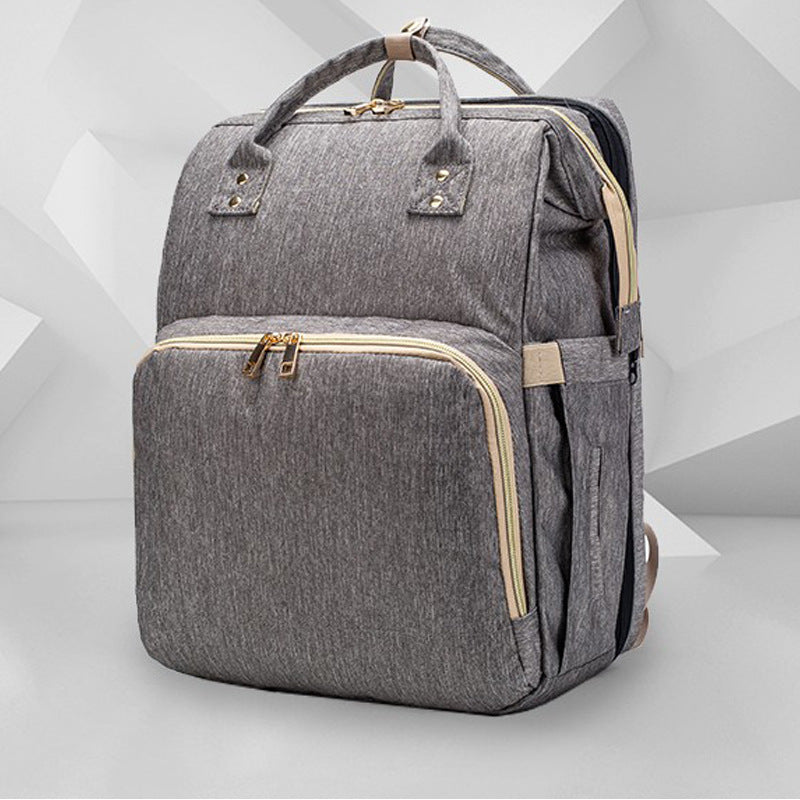 Portable folding crib mommy bag multi-function large-capacity out mother and baby bag backpack