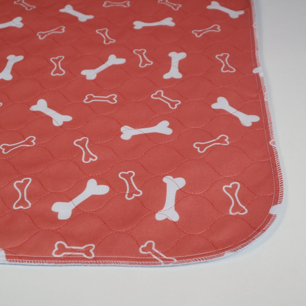 Pet training mat dog orange red bone printing training pet changing mat