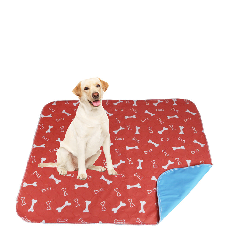 Pet training mat dog orange red bone printing training pet changing mat
