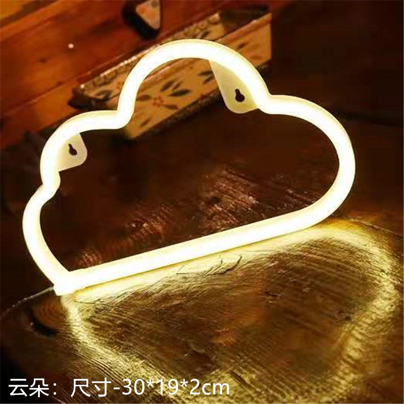 Amazon cross-border explosion of LED neon lights with lightning love shape lights Christmas bar decoration lights