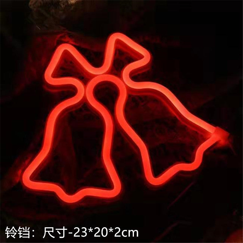 Amazon cross-border explosion of LED neon lights with lightning love shape lights Christmas bar decoration lights
