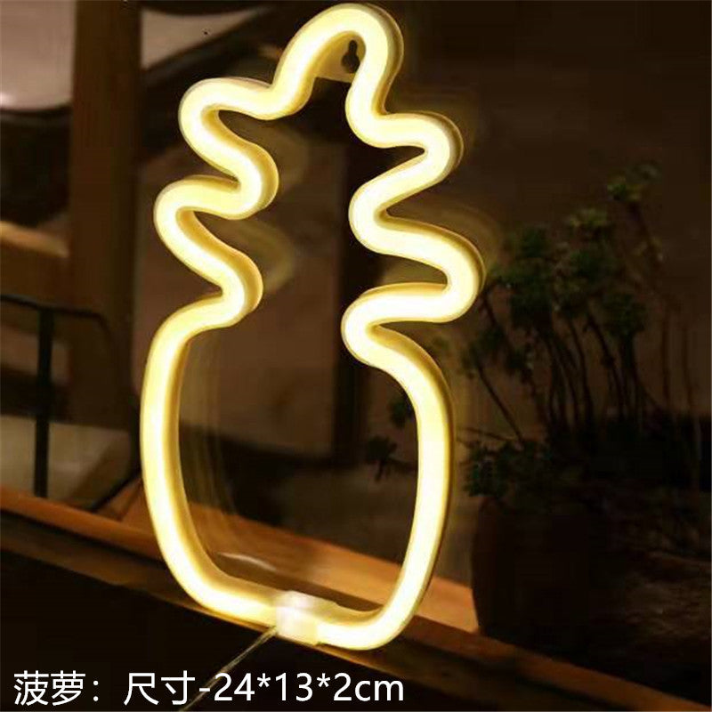 Amazon cross-border explosion of LED neon lights with lightning love shape lights Christmas bar decoration lights