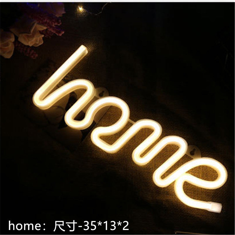 Amazon cross-border explosion of LED neon lights with lightning love shape lights Christmas bar decoration lights