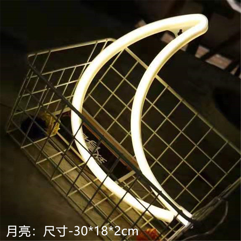 Amazon cross-border explosion of LED neon lights with lightning love shape lights Christmas bar decoration lights