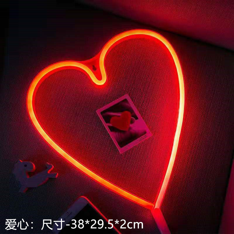 Amazon cross-border explosion of LED neon lights with lightning love shape lights Christmas bar decoration lights