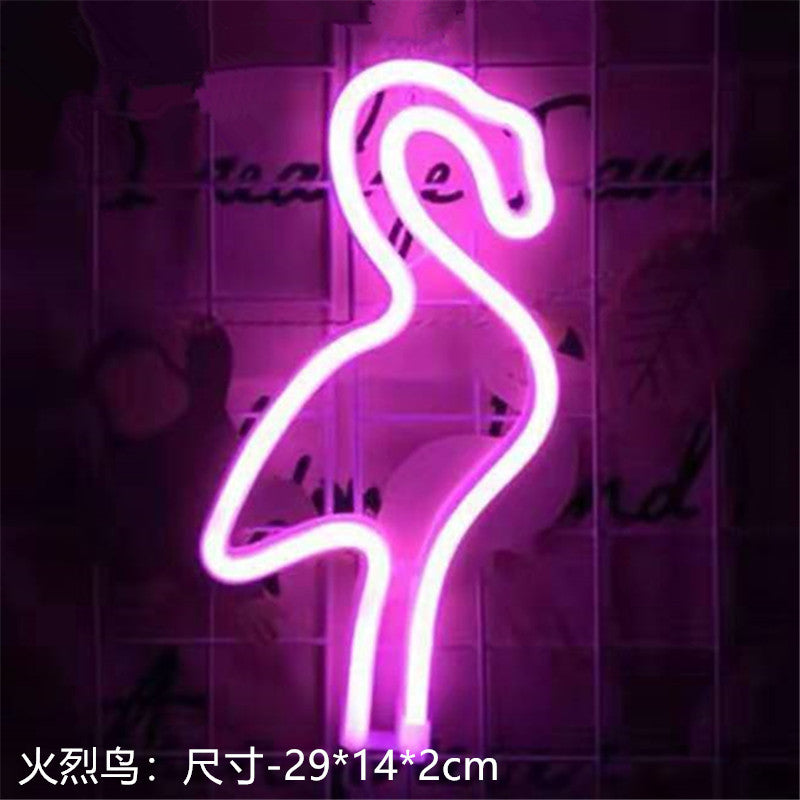 Amazon cross-border explosion of LED neon lights with lightning love shape lights Christmas bar decoration lights