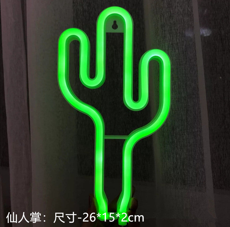 Amazon cross-border explosion of LED neon lights with lightning love shape lights Christmas bar decoration lights
