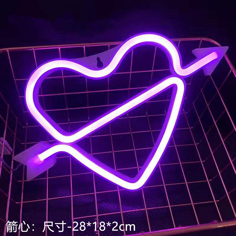 Amazon cross-border explosion of LED neon lights with lightning love shape lights Christmas bar decoration lights