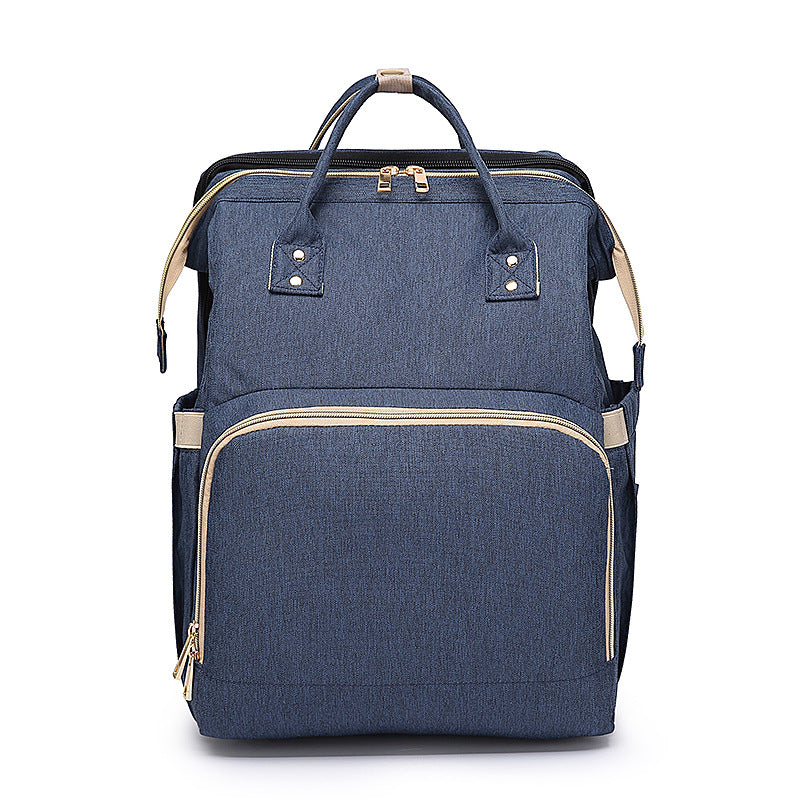 2020 New Portable Folding Crib Mummy Bag Multifunctional Large Capacity Going Out Mother and Baby Bag Backpack