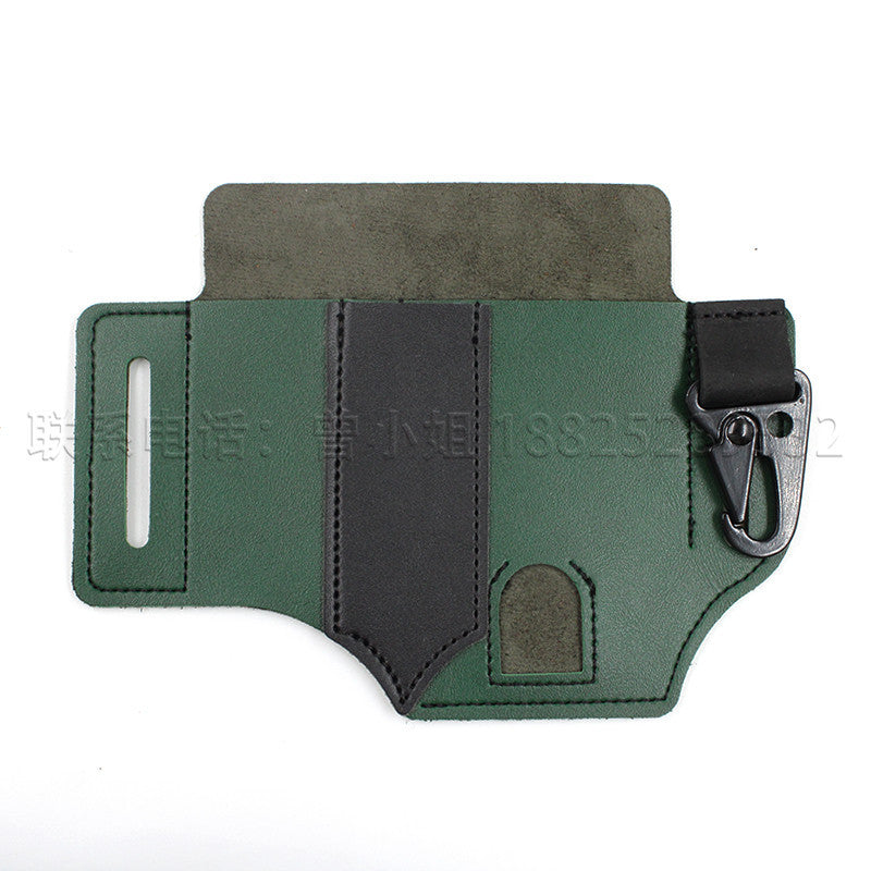Outdoor EDC Tool Holster Wild Survival Waist Kit Leather Flashlight Set Scabbard Scissors Sabre Set
