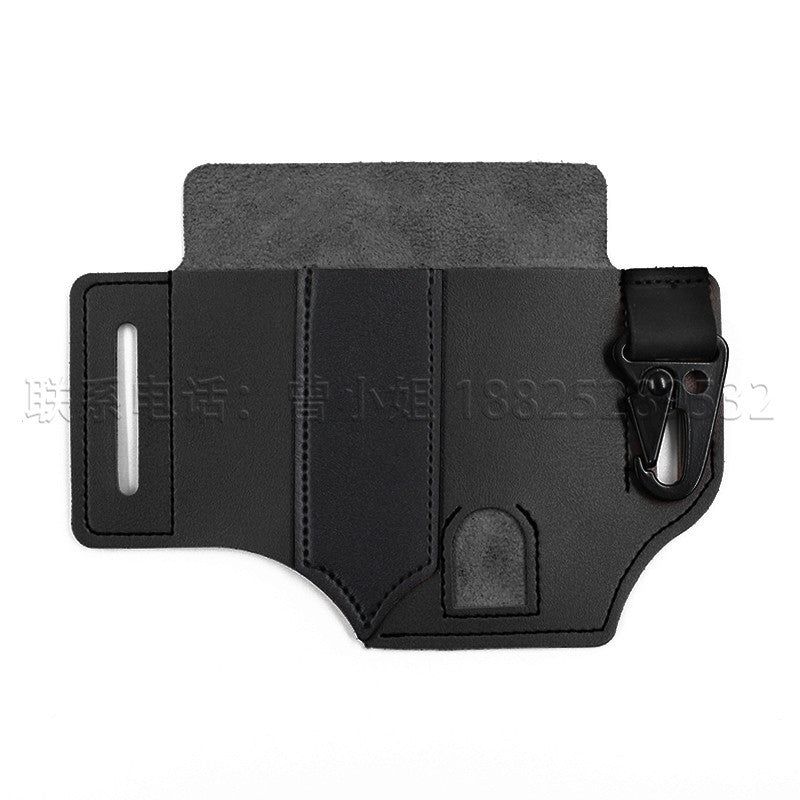 Outdoor EDC Tool Holster Wild Survival Waist Kit Leather Flashlight Set Scabbard Scissors Sabre Set