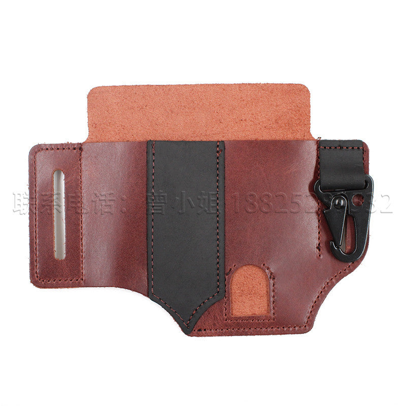Outdoor EDC Tool Holster Wild Survival Waist Kit Leather Flashlight Set Scabbard Scissors Sabre Set