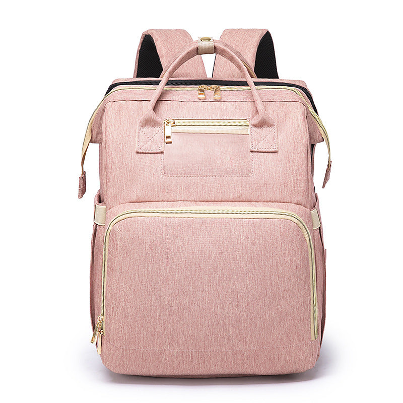 2020 New Portable Folding Crib Mummy Bag Multifunctional Large Capacity Going Out Mother and Baby Bag Backpack