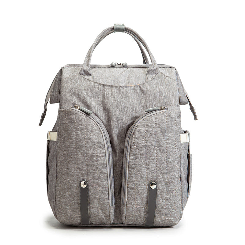 Folding baby crib bag Multifunctional fashionable mother and baby bag Large-capacity double shoulder mother backpack Diaper bag