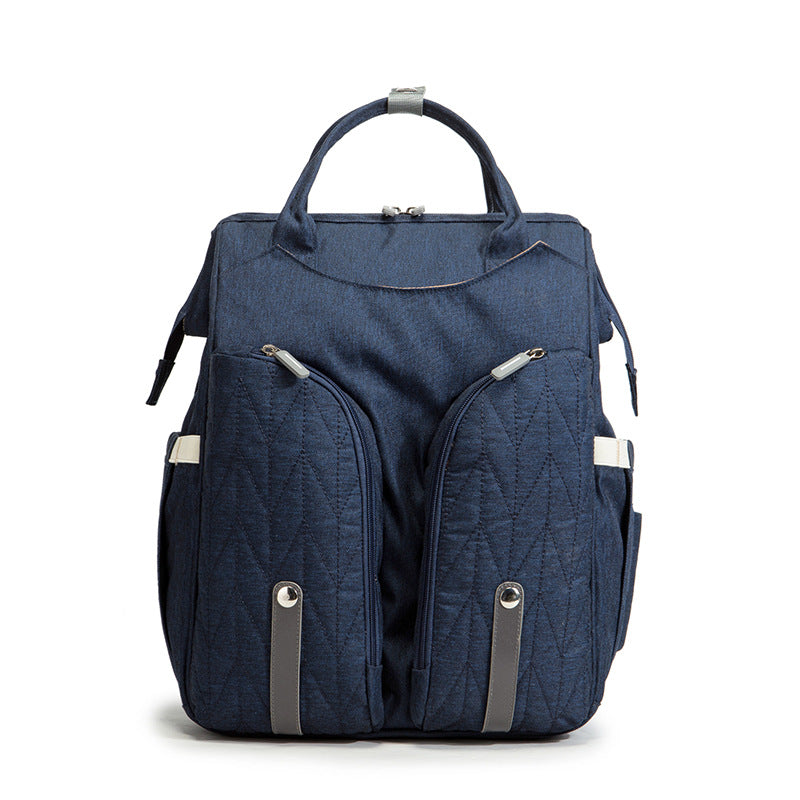 Folding baby crib bag Multifunctional fashionable mother and baby bag Large-capacity double shoulder mother backpack Diaper bag
