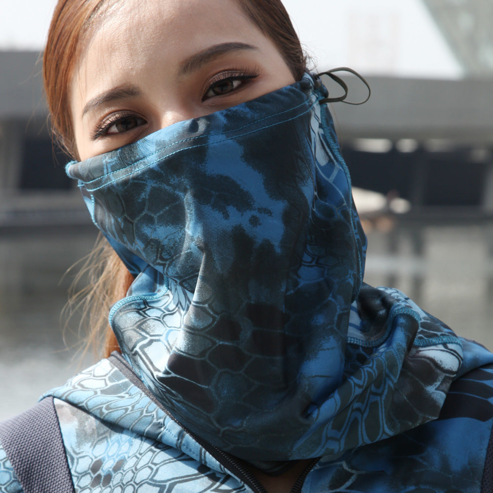 Cross-border source manufacturer chiefs bib outdoor sports camouflage bib elastic and quick-drying sunscreen ice silk magic scarf