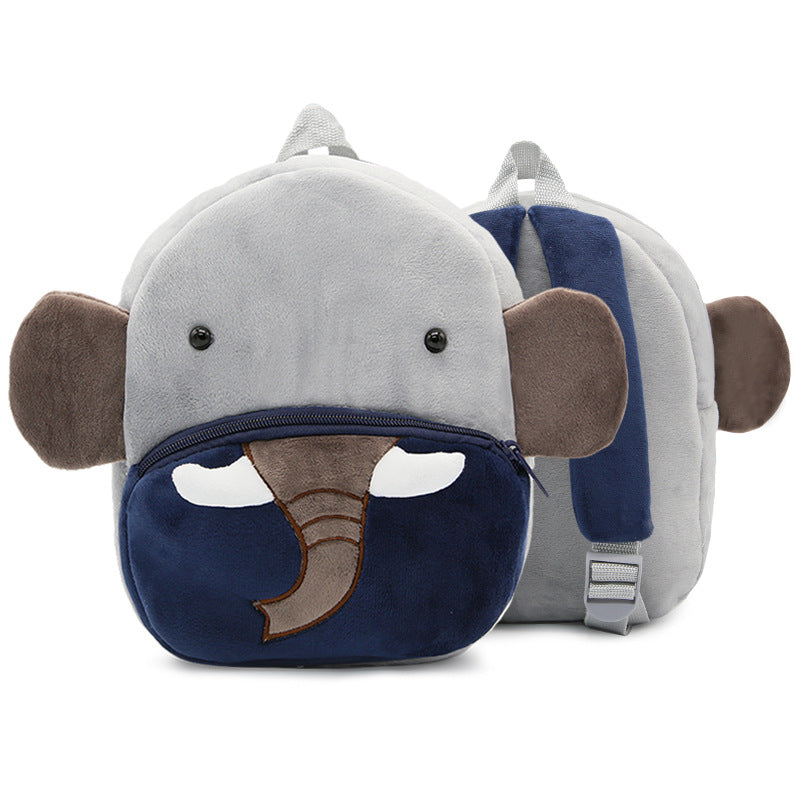 Zoo series cute children's school bag shoulder bag plush backpack kindergarten early education park bag manufacturer
