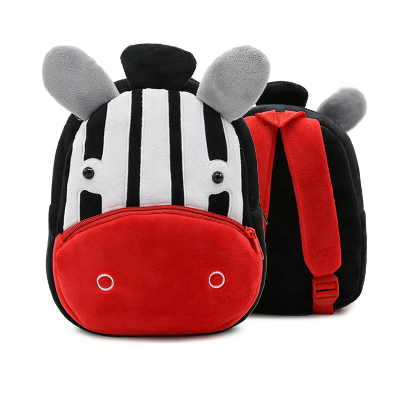 Zoo series cute children's school bag shoulder bag plush backpack kindergarten early education park bag manufacturer