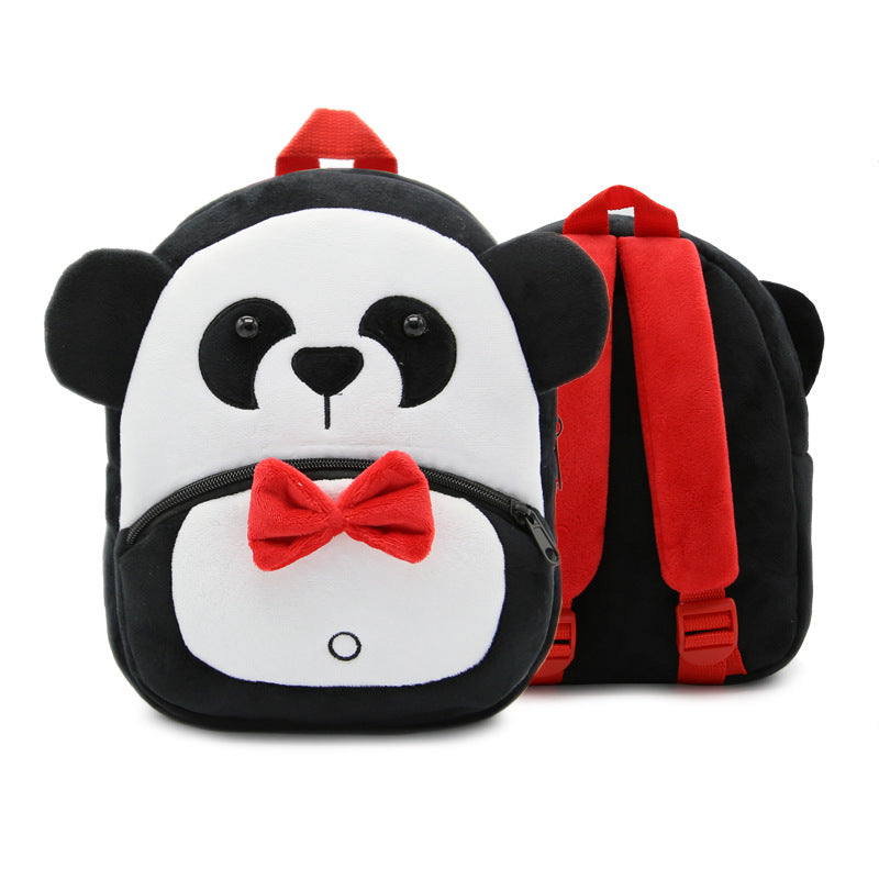 Zoo series cute children's school bag shoulder bag plush backpack kindergarten early education park bag manufacturer