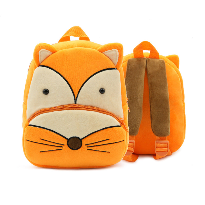 Zoo series cute children's school bag shoulder bag plush backpack kindergarten early education park bag manufacturer