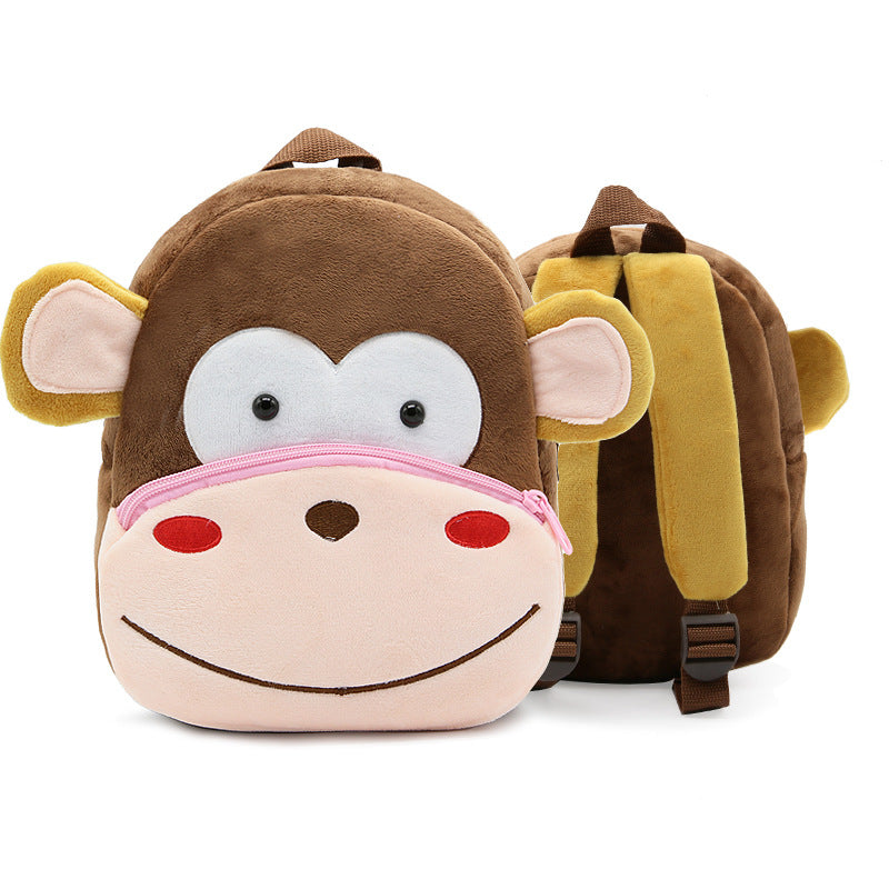 Zoo series cute children's school bag shoulder bag plush backpack kindergarten early education park bag manufacturer