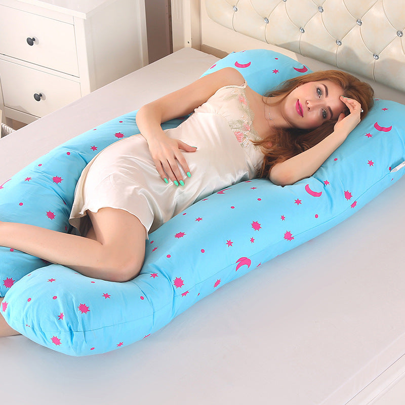 Multifunctional maternity pillow side pillow cotton removable and washable U-shaped nap pillow cushion factory direct sales