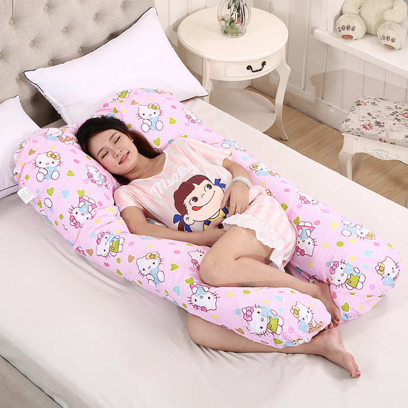 Multifunctional maternity pillow side pillow cotton removable and washable U-shaped nap pillow cushion factory direct sales