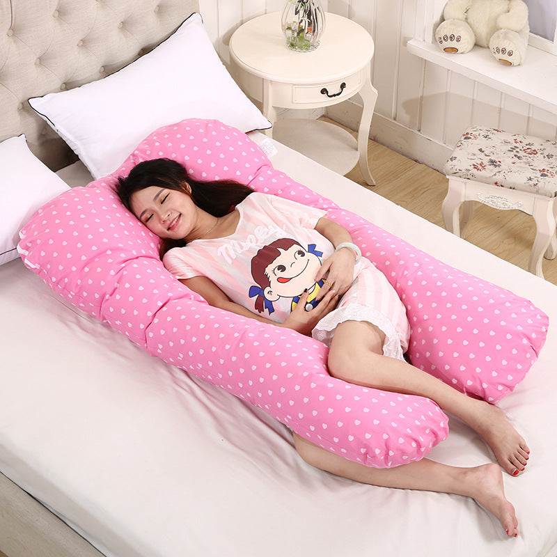 Multifunctional maternity pillow side pillow cotton removable and washable U-shaped nap pillow cushion factory direct sales