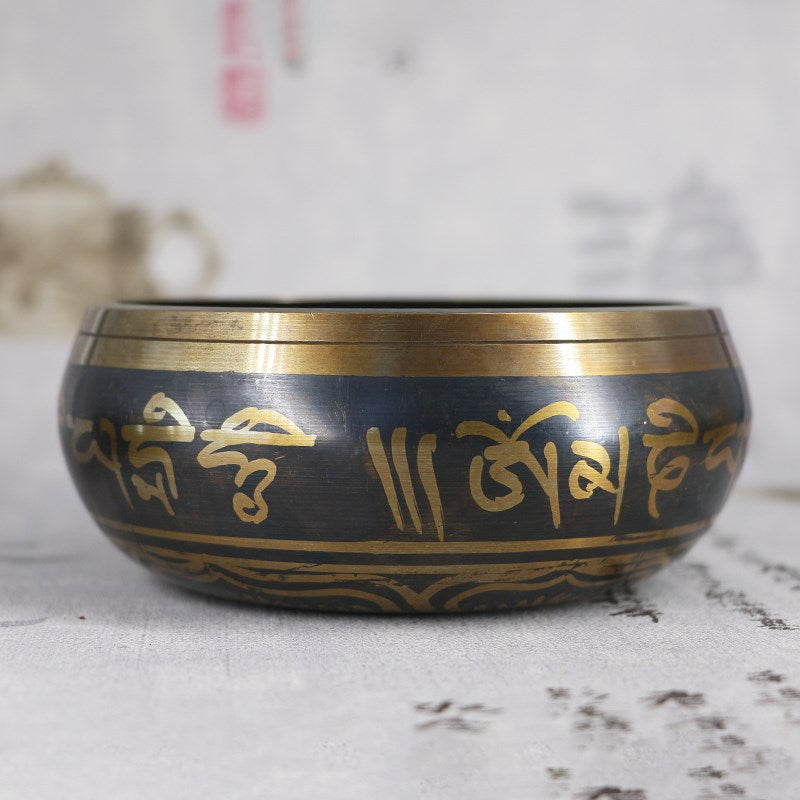 Buddhism wholesale Nepalese Buddhist sound bowl chanting bowl Tibetan chanting bowl yoga meditation bowl sound therapy bowl Buddha sound bowl copper chime