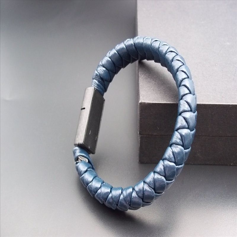 Cross-border e-commerce for personalized weaving creative leather cord bracelet data cable USB portable data cable bracelet