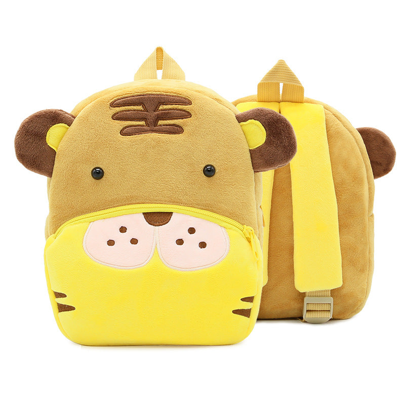 Zoo series cute children's school bag shoulder bag plush backpack kindergarten early education park bag manufacturer