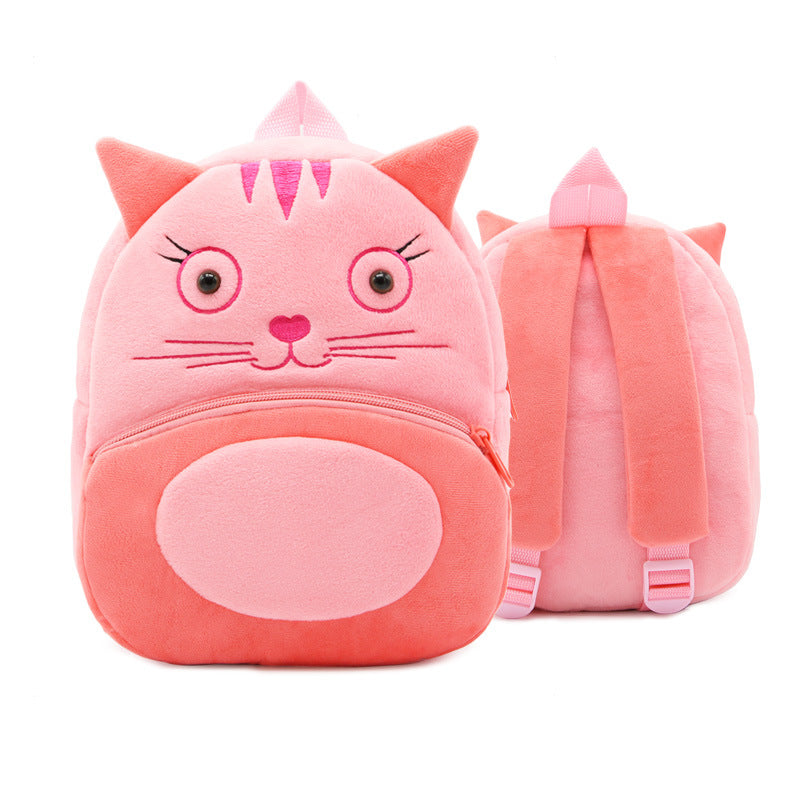 Zoo series cute children's school bag shoulder bag plush backpack kindergarten early education park bag manufacturer
