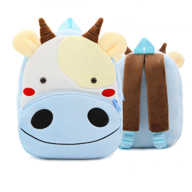 Zoo series cute children's school bag shoulder bag plush backpack kindergarten early education park bag manufacturer