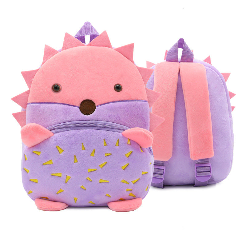 Zoo series cute children's school bag shoulder bag plush backpack kindergarten early education park bag manufacturer