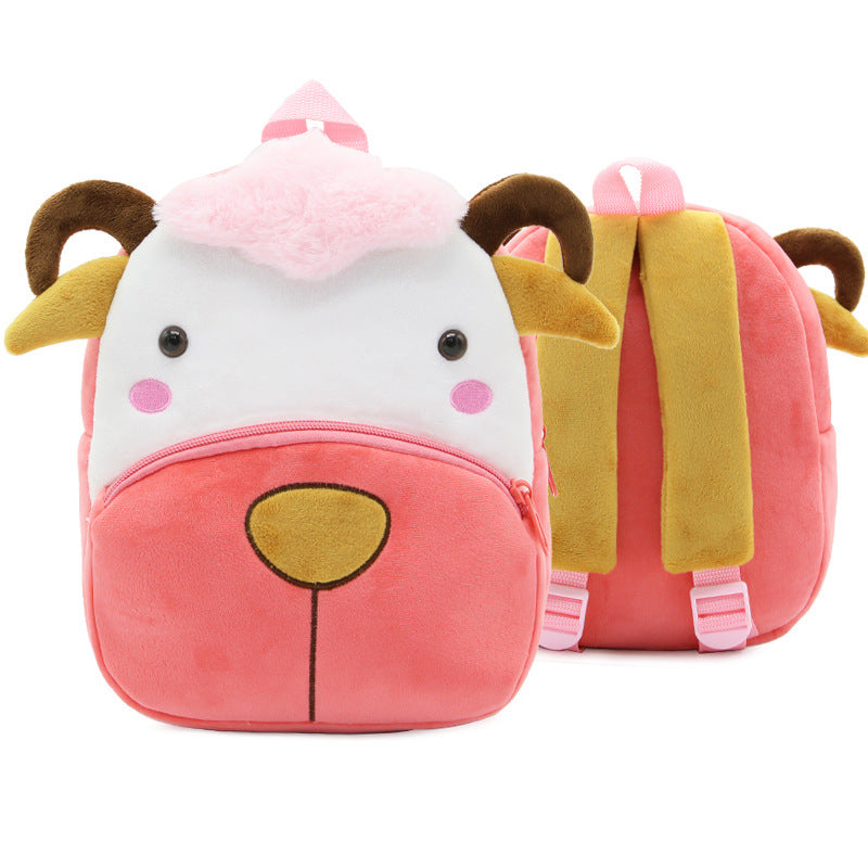Zoo series cute children's school bag shoulder bag plush backpack kindergarten early education park bag manufacturer