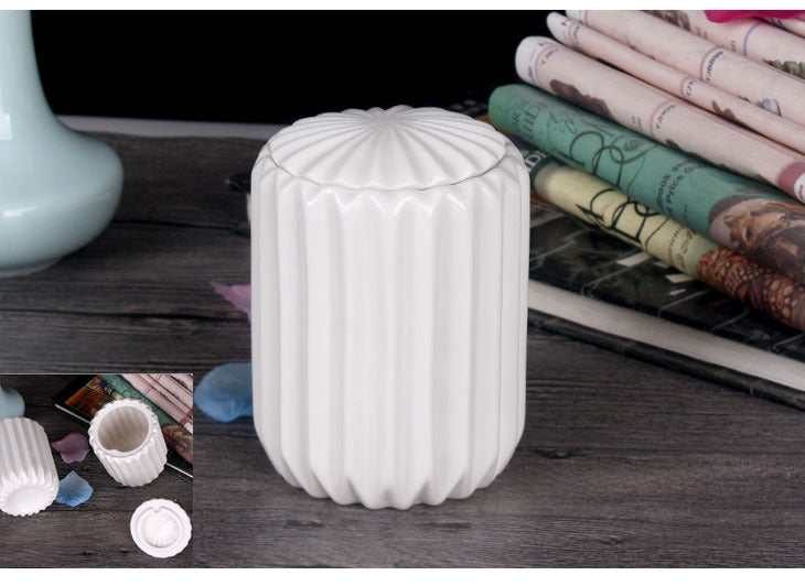 Nordic creative ceramic craftsmanship electroplating home decoration sealed jar wedding gift storage box storage jar with souvenir