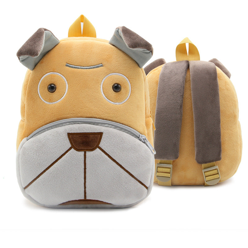 Zoo series cute children's school bag shoulder bag plush backpack kindergarten early education park bag manufacturer