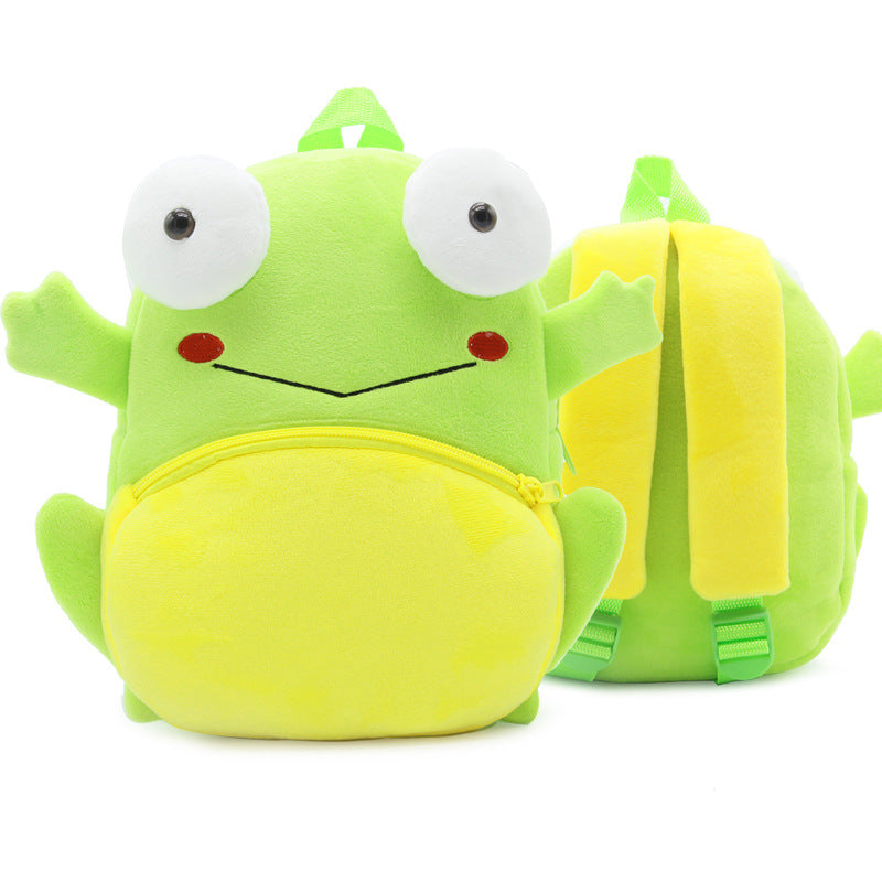 Zoo series cute children's school bag shoulder bag plush backpack kindergarten early education park bag manufacturer
