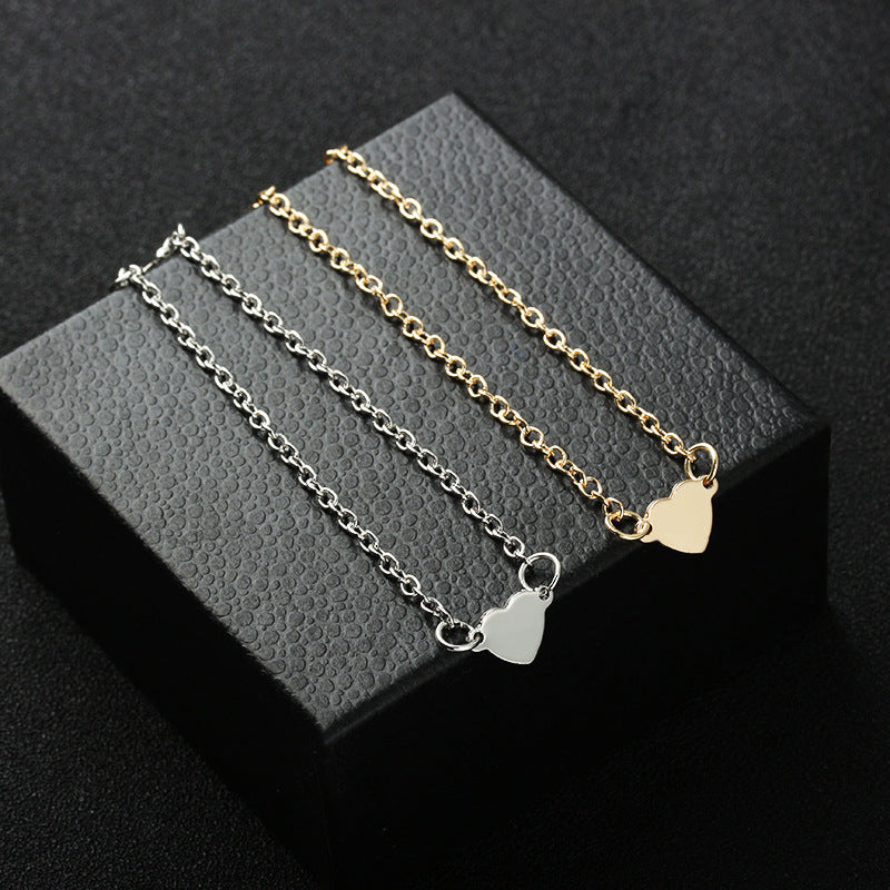 Simple and sexy heart-shaped love heart peach heart bracelet European and American foreign trade cross-border bracelet wholesale Wholesale handmade jewelry