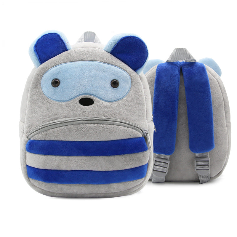 Zoo series cute children's school bag shoulder bag plush backpack kindergarten early education park bag manufacturer