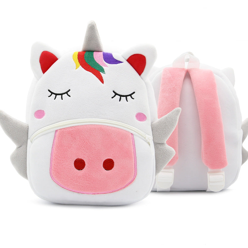 Zoo series cute children's school bag shoulder bag plush backpack kindergarten early education park bag manufacturer