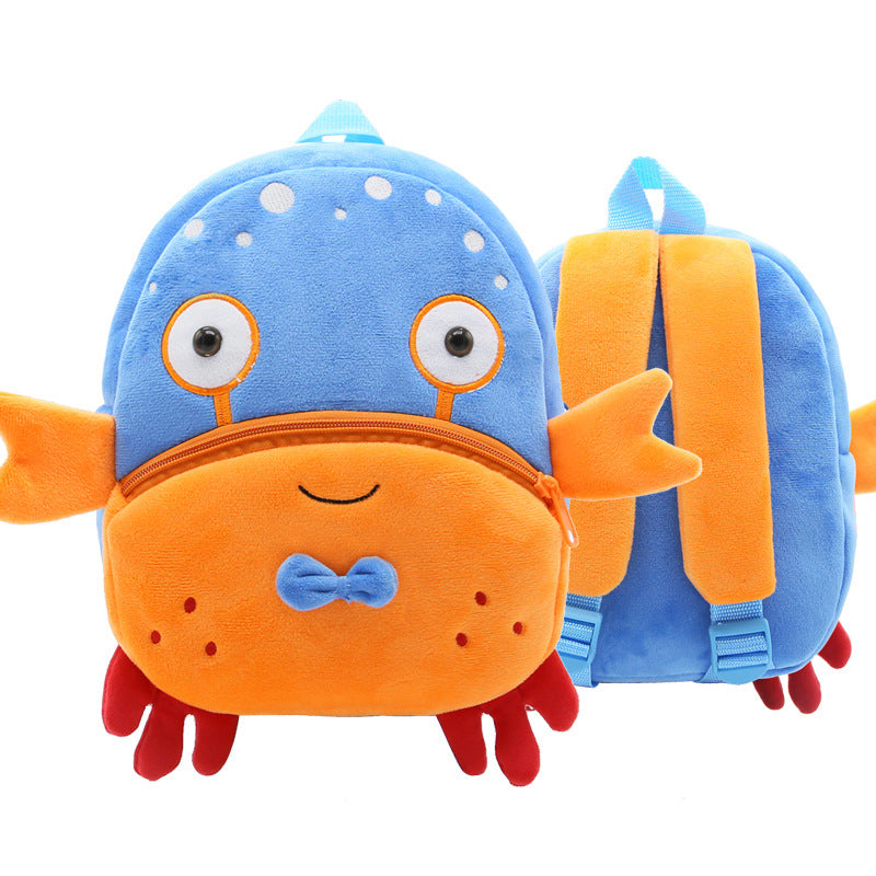 Zoo series cute children's school bag shoulder bag plush backpack kindergarten early education park bag manufacturer