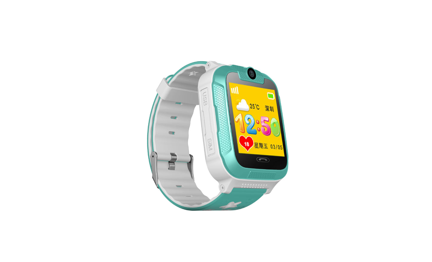 3G children's phone watch color screen touch screen camera GPS positioning children's smart watch