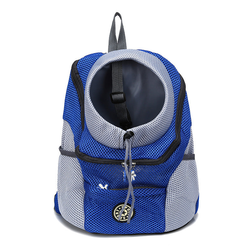 Pet backpack dog shoulder bag chest bag out portable travel breathable dog bag pet supplies backpack