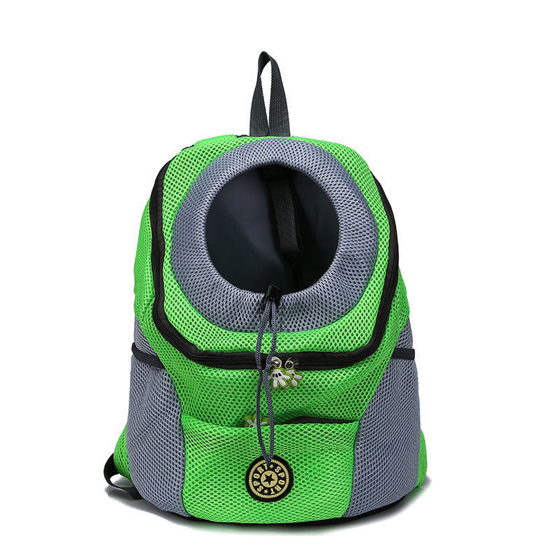 Pet backpack dog shoulder bag chest bag out portable travel breathable dog bag pet supplies backpack