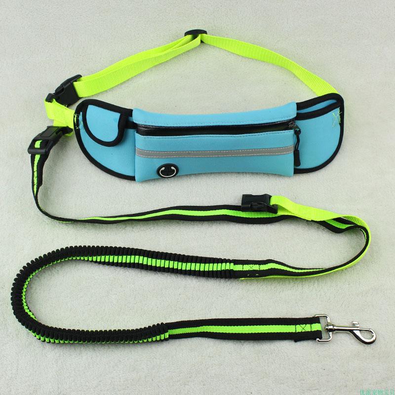 Pet pocket sports traction rope reflective waterproof running traction rope multifunctional traction belt dog traction wholesale