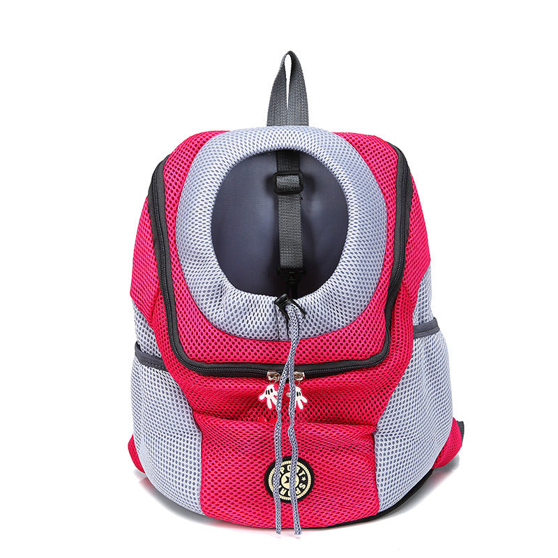 Pet backpack dog shoulder bag chest bag out portable travel breathable dog bag pet supplies backpack