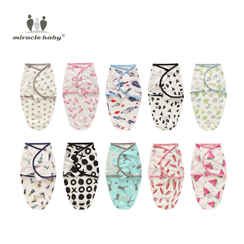 Cross-border hot-selling baby swaddle sleeping bag Newborn swaddle wrapper Spring and summer thin cotton sleeping bag