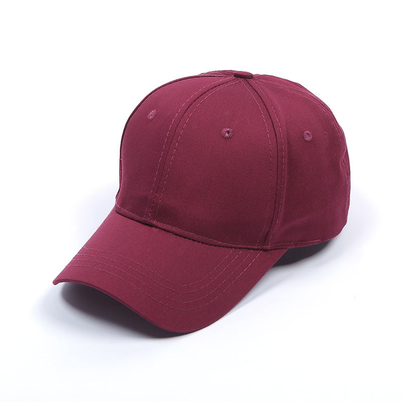 Women's ponytail baseball cap solid color breathable sunshade sun hat after opening Sports tennis cap
